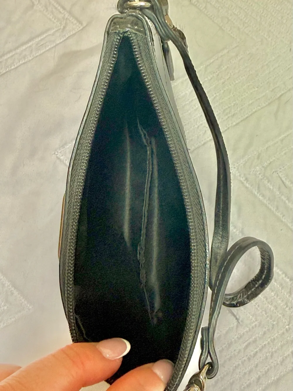 Coach wristlet glossy